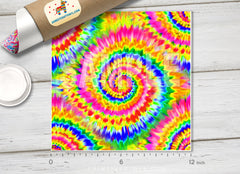 Spiral Tie Dye Patterned HTV 1025