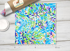 Lilly P Inspired Pastel Camo Patterned HTV-L031