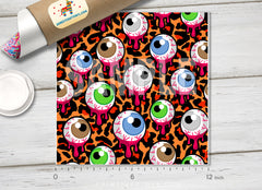 Halloween Zombie Eyeballs Patterned HTV H019