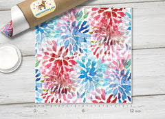 Watercolor Flowers Patterned HTV 115