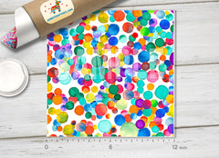 Watercolor confetti Dots Patterned HTV 582