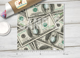 Hundr Dollar Bill Patterned HTV 1178
