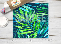 Areca palm leaf, Jungle leaves Pattern printed Vinyl/ Indoor/ Outdoor/ Heat Transfer Vinyl-398 - Printive Vinyl | Patterned Vinyl