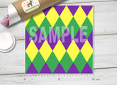 Mardi Gras geometric Patterned HTV 627