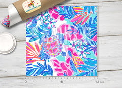Tropical palm Floral Patterned HTV L136