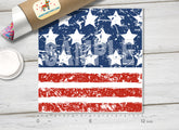 Grunge USA Stars and Stripes painted Printed Vinyl/ Indoor/ Outdoor/ Heat Transfer Vinyl-357 - Printive Vinyl | Patterned Vinyl