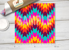 Western Aztec Tribal Patterned HTV 1090