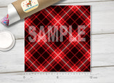 Buffalo Tartan Plaid Printed Vinyl/ Indoor Vinyl/ Outdoor Vinyl/ Heat Transfer Vinyl-308 - Printive Vinyl | Patterned Vinyl