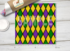 Mardi gras Diamond Patterned HTV 1161
