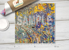 Abstract Oil Paint Patterned HTV 1363