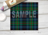 Green Check Plaid Patterned HTV 566
