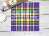 Mardi gras Feather Patterned HTV 1168