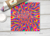 Rainbow psychedelic Pattern Adhesive Vinyl 541