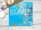 Blue Oil Marble Patterned HTV 967
