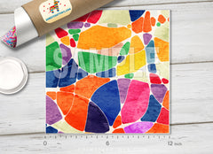 Abstract Watercolor modern Art Patterned HTV 1378