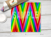 Rainbow Chevron Patterned HTV 1221