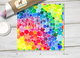 Rainbow Dots Patterned Adhesive Vinyl 384