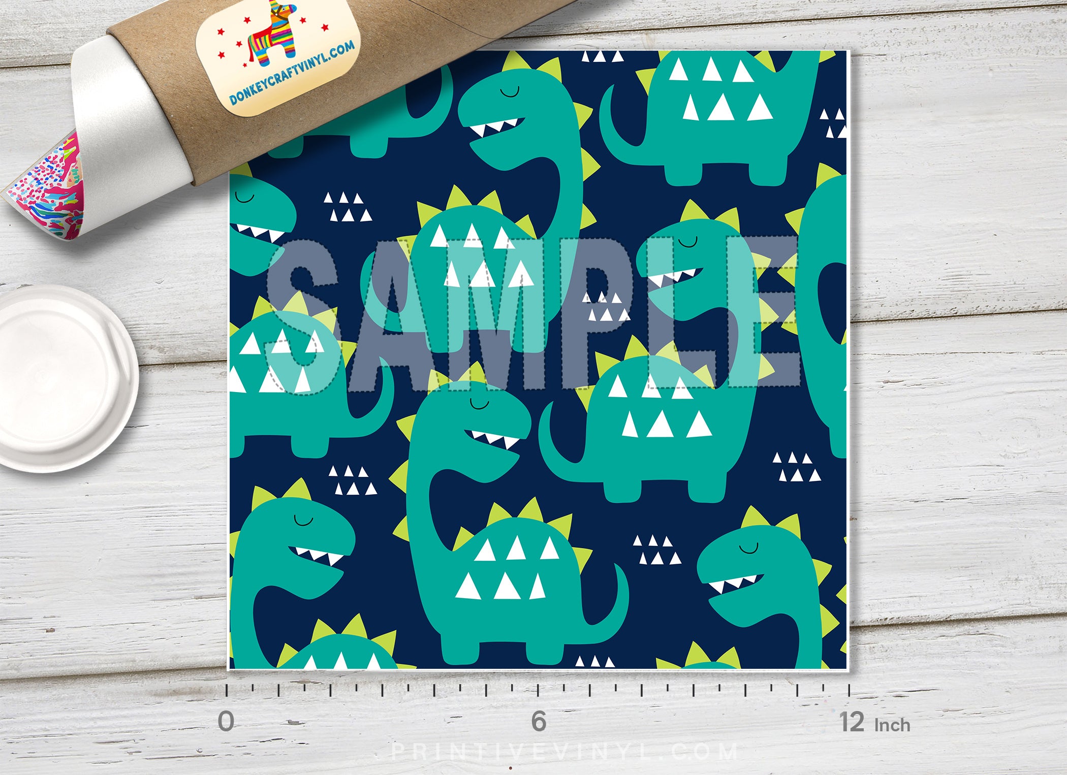 Dinosaur Patterned HTV 1127 - Donkey Craft Vinyl