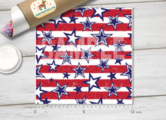 America Star Stripe Patterned HTV-1208