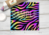 Rainbow Zebra Patterned HTV 1045