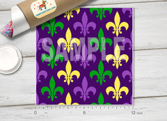 Mardi Gras Fleur De Lis Patterned HTV 1169