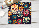 Sugar Skulls and Flowers Patterned HTV 605