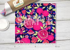Pomegranate Fruits Lemon fruits Patterned HTV 1134