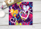 Graffiti Heart Patterned HTV 482