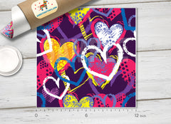 Graffiti Heart Patterned HTV 482