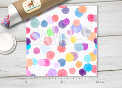 Pastel Watercolor Dots Patterned HTV 1443
