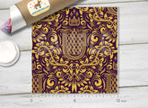 Golden Damask Patterned HTV 506