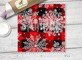 Snowflake Plaid Patterned HTV 1391