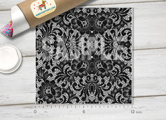 Black Lace Printed HTV-871