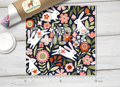 Cute Rabbits Patterned HTV 1396