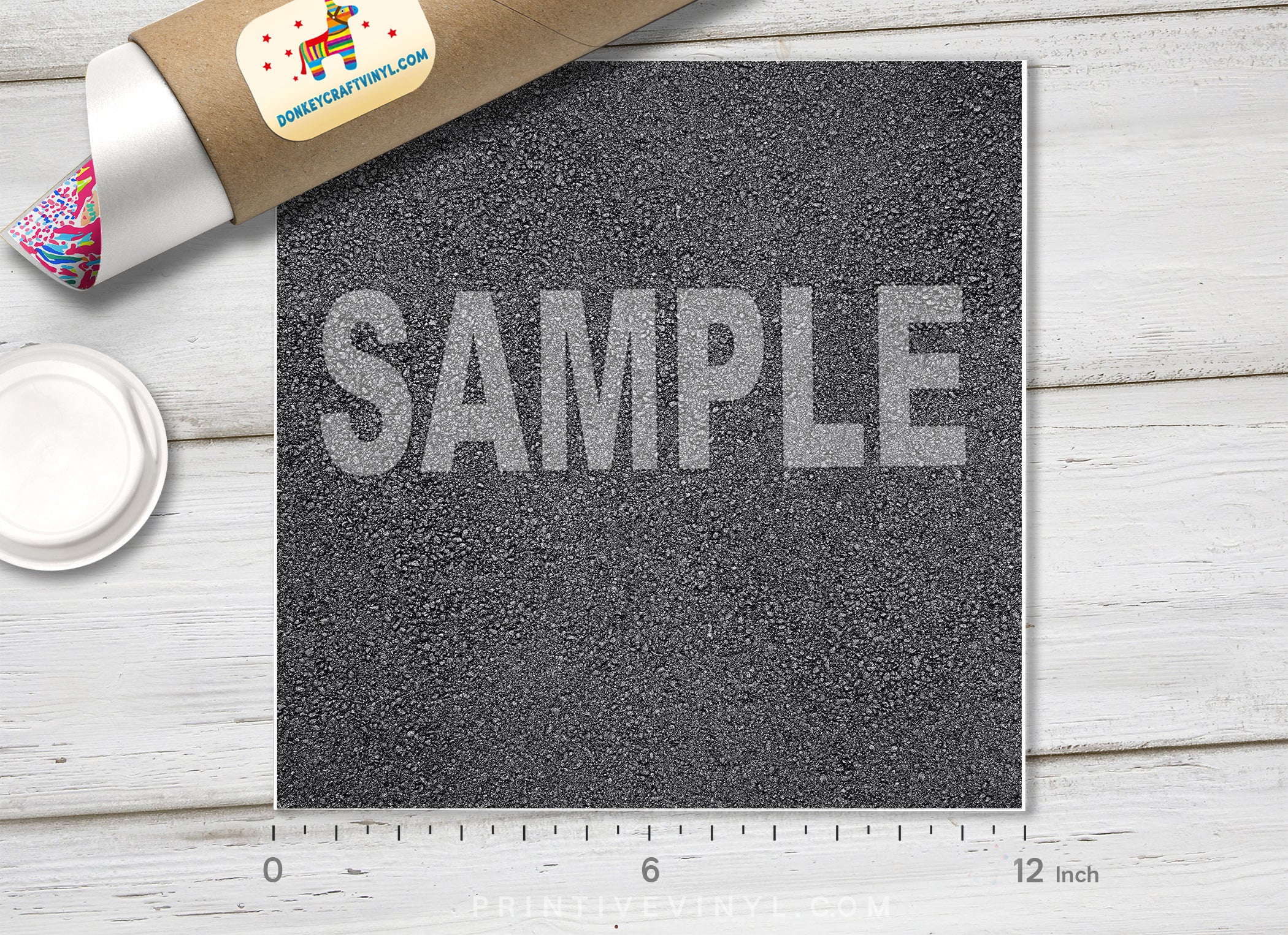 Asphalt Patterned Adhesive Vinyl 337 - Donkey Craft Vinyl