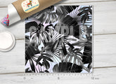 Black Pink Palm Tree Patterned HTV 1255