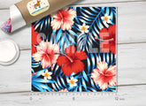 Hibiscus Flower and Palm Leaves Patterned HTV 379