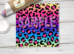 Rainbow Leopard Patterned HTV1040