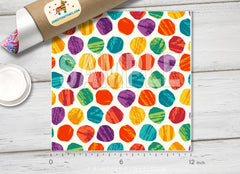 Abstract Colorful Dots Patterned HTV- 928
