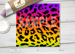 Rainbow Leopard Patterned HTV-1209