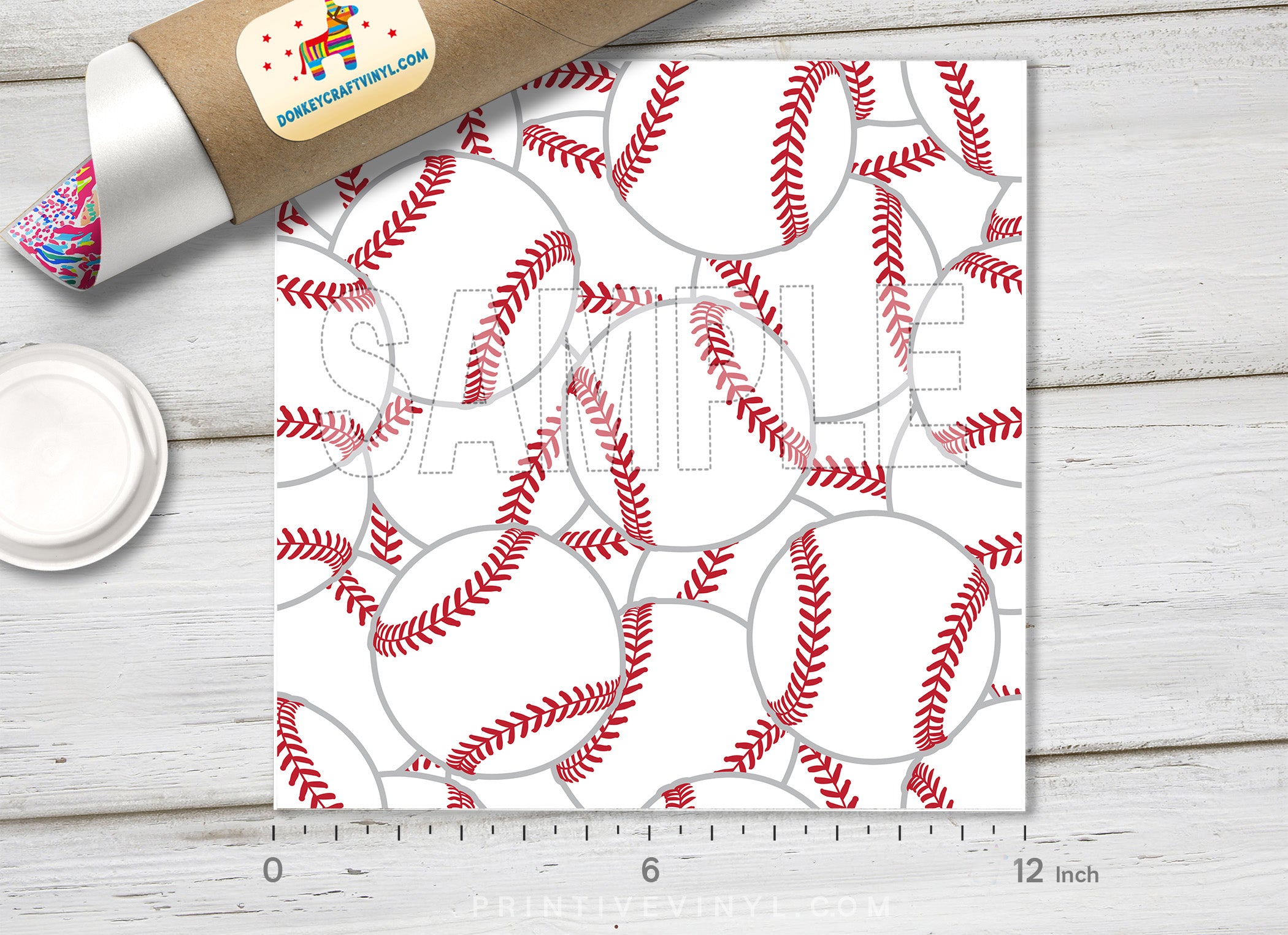 Baseball pattern Printed HTV-859 - Donkey Craft Vinyl