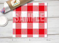 Plaid Tablecloth Patterned Adhesive Vinyl 071