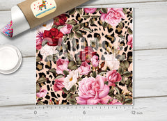 Flower Leopard Patterned HTV 1331