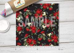 Blooming Roses Patterned Adhesive Vinyl 017