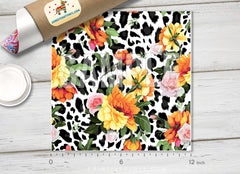 Floral Leopard Patterned HTV 570