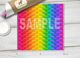 Rainbow Mermaid Scale patterned HTV-855