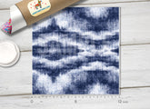 Abstract indigo Tie Dye Patterned HTV 278