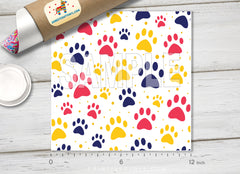 Dog Paw Foot Print Pattern Printed HTV-823