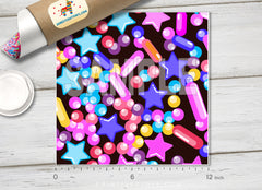 Sprinkles Topping Cupcake Patterned HTV 1106