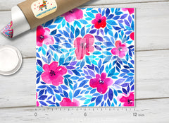 Summer flowers and leaves Patterned HTV 390